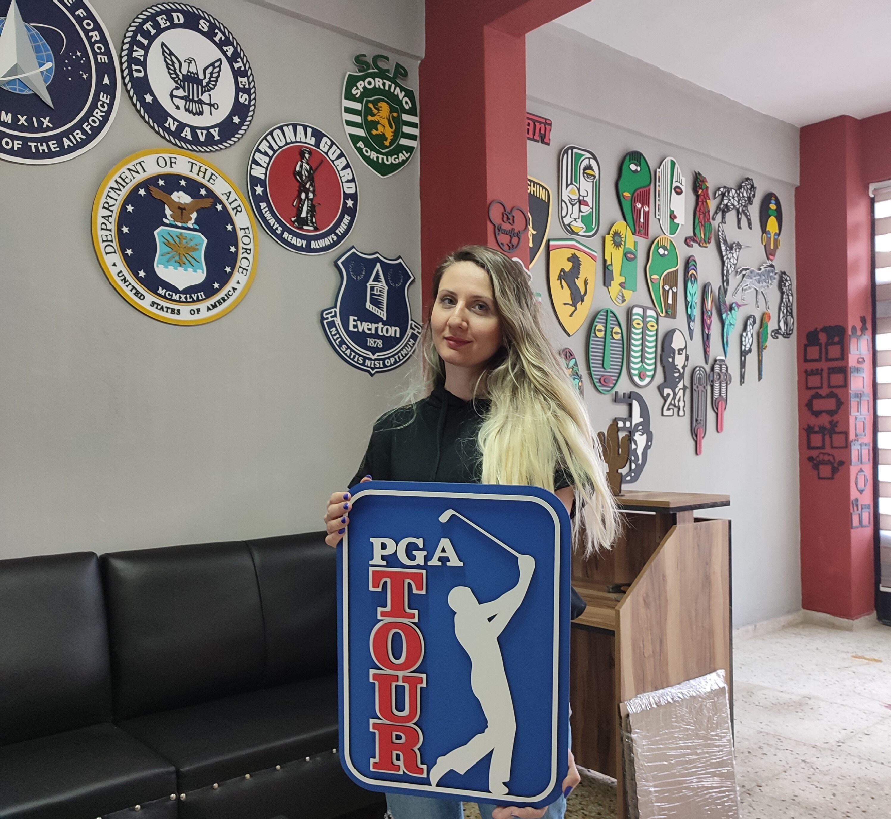 PGA TOUR ゴルフサイン 看板　おしゃれ PGA Tour 3D Wooden Wall Art | Golf Tournament Sign | Golf