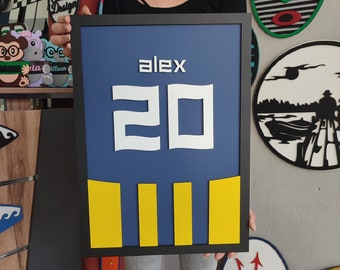 Alex de Souza Wooden Wall Art. Alex de Souza Number 20 Jersey Design. Alex de Souza Fenerbahce, Alex de Souza football team.