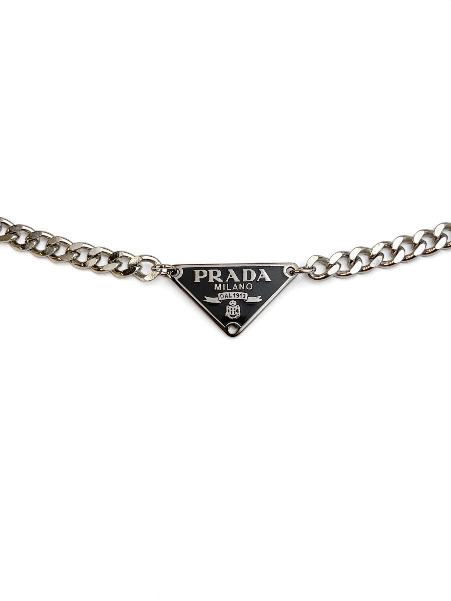 PRDA Logo Necklace Unisex Statement Kette Brand Designer Triangle Kette ...