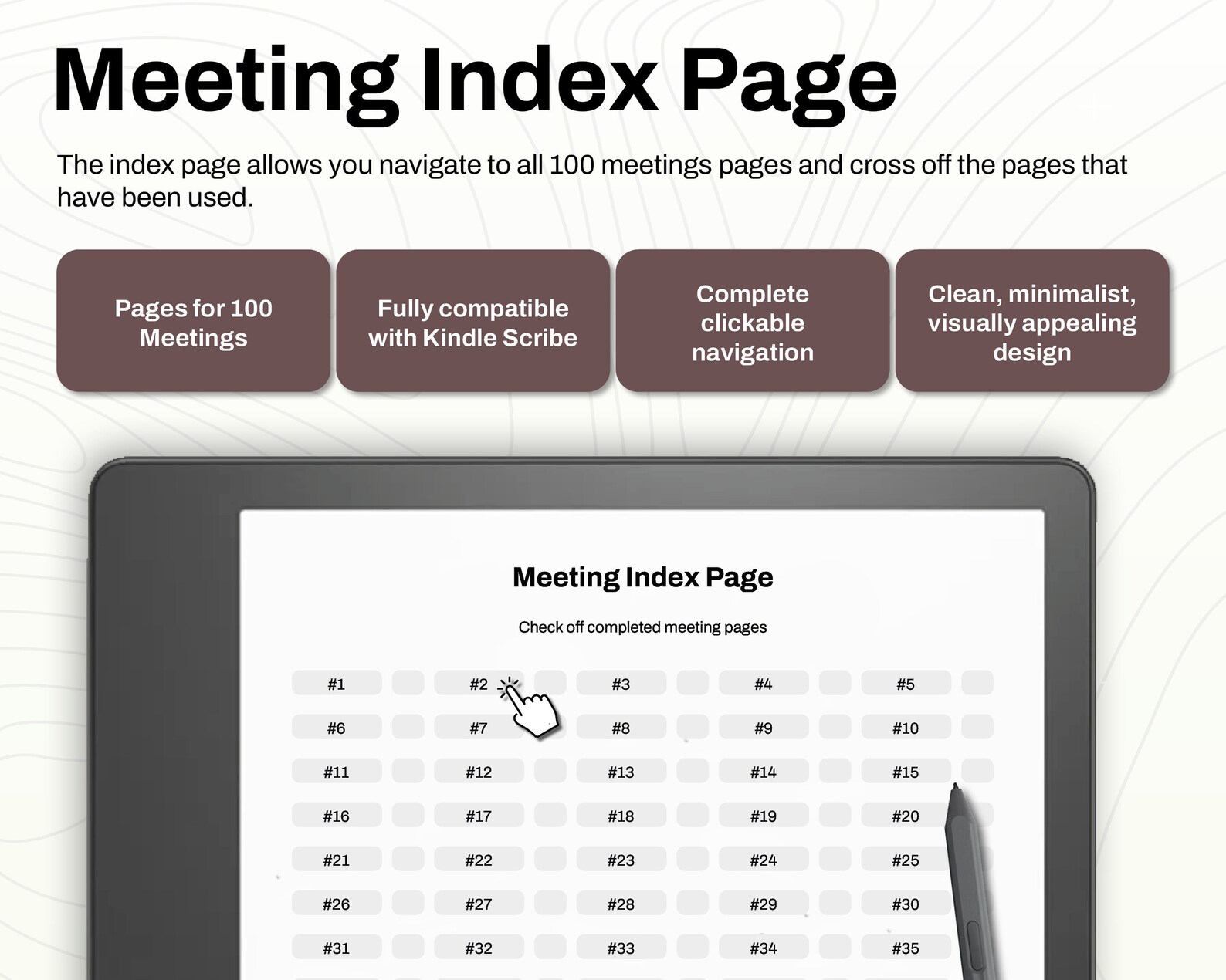 Kindle Scribe Meeting Notes Journal | Kindle Scribe Template | Meeting ...