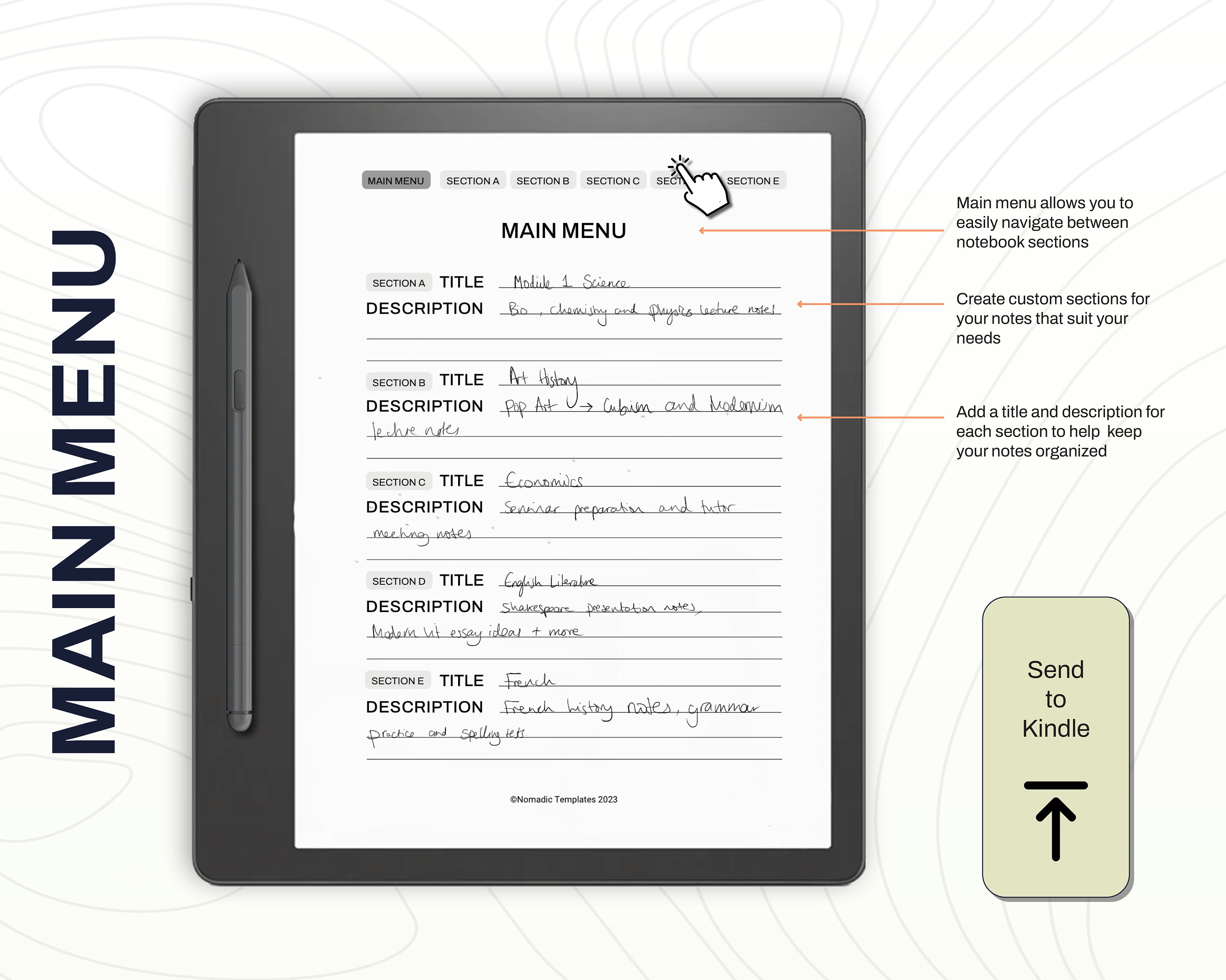 Cornell Notes for Kindle Scribe | Notebook Template | Writing Journal ...