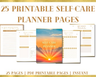 Self Care Journal, Self Care Kit, Self Care Planner, Self Care Worksheet, Wellness Planner, Mental Health Journal, Mood Tracker,