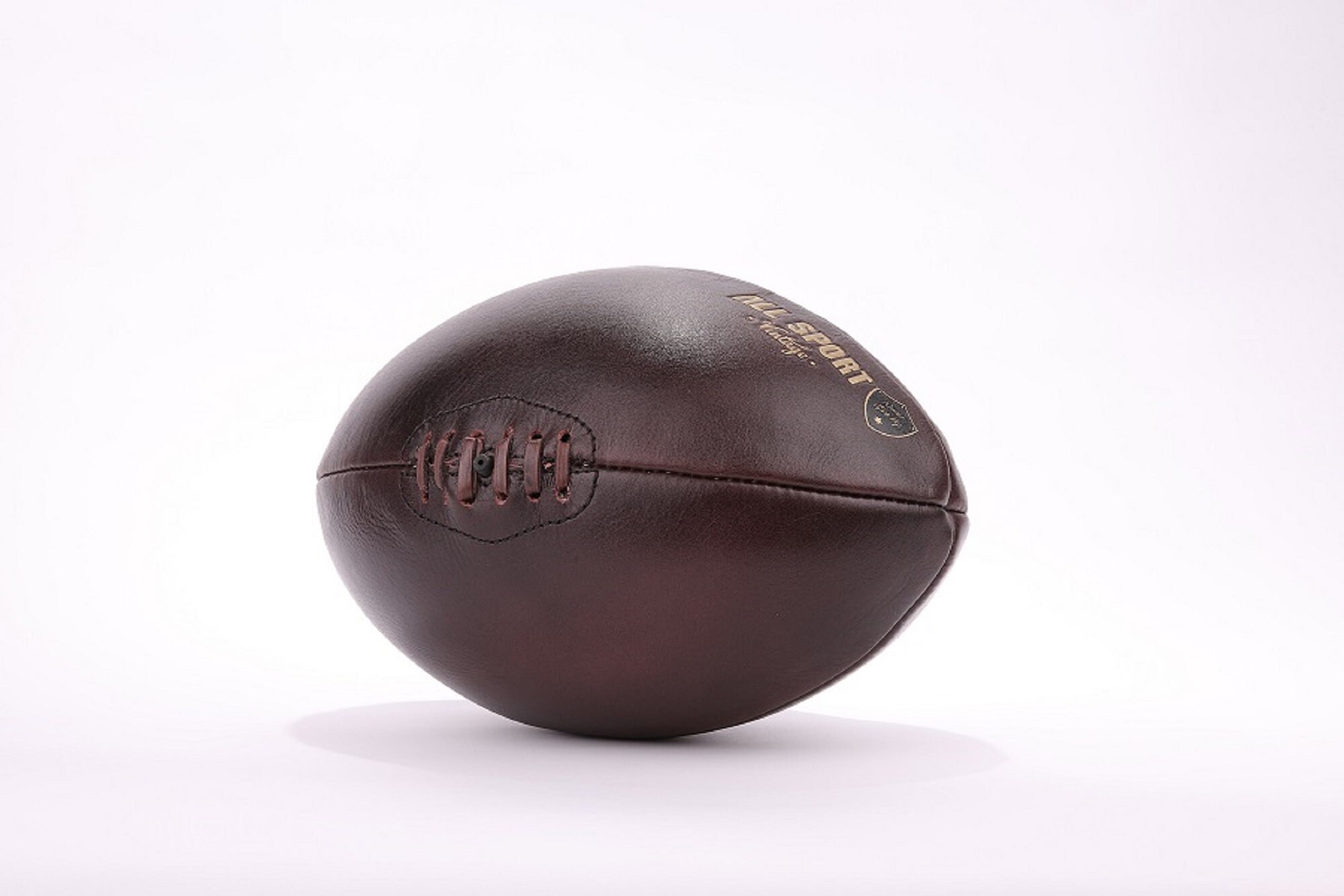 ALL SPORT VINTAGE - Vintage leather rugby ball. Various colors. Hand sewn. French brand.