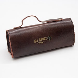 ALL SPORT VINTAGE Sacoche Etui Boule de Pétanque Le Vintage en Cuir de Vachette Cousu Main Marque Française. Personnalisable. image 3