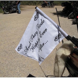 Motorcycle Biker Harley Honda Wedding Flag