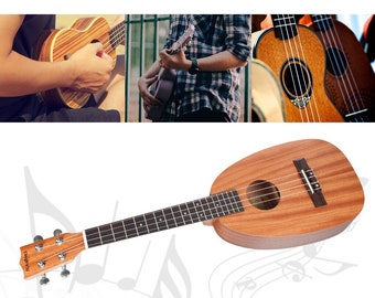 21'' 23" 26'' Pineapple Shaped Ukulele Sapele Guitar || Ukulele Matte Guitar for Student| Music Instruments Gift || Gift for musician