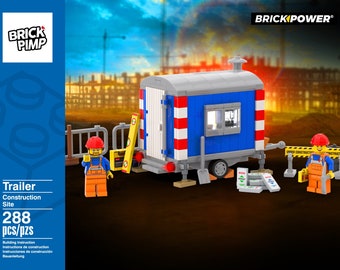 Construction Site Trailer - Building Instruction for building blocks