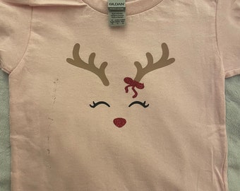 Little girl reindeer T-shirt