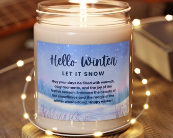 Winter Wonderland Soy Candle: Holiday Scented Candle, Cozy Home Decor