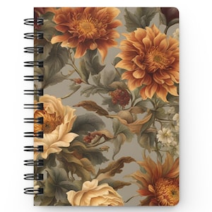 Autumn Leaves Spiral Bound Journal, Fall Foliage Notebook, Nature Lover Diary, Gift for Writers, Seasonal Planner, Thanksgiving Stationery