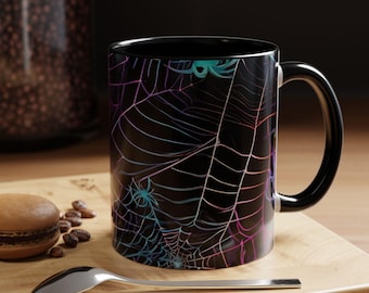 Halloween Spider Web Coffee Mug: Spooky Gothic Drinkware