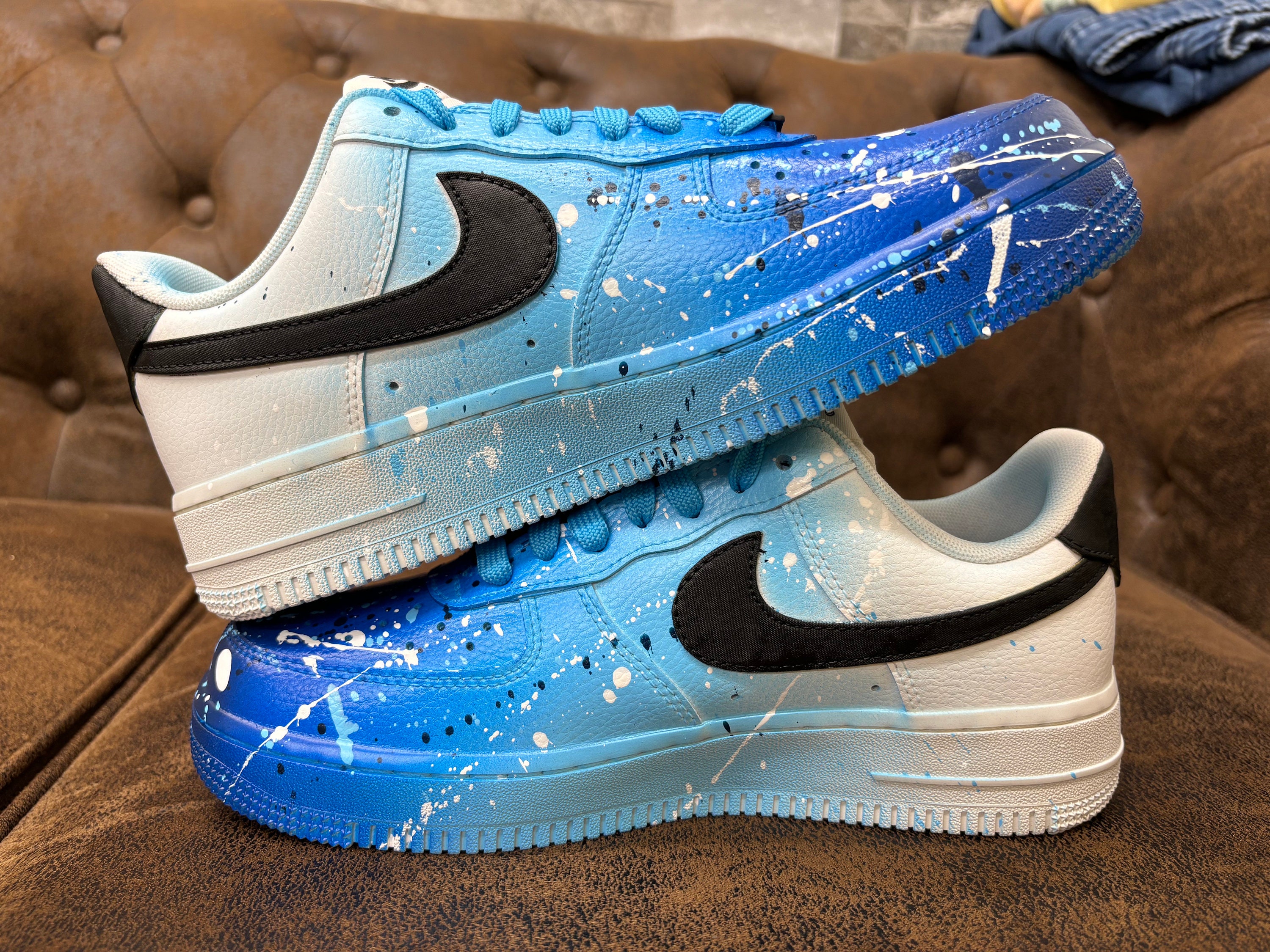 Customized AIR FORCE 1 Sea Splash Sneakers Free Style Handpainted and ...