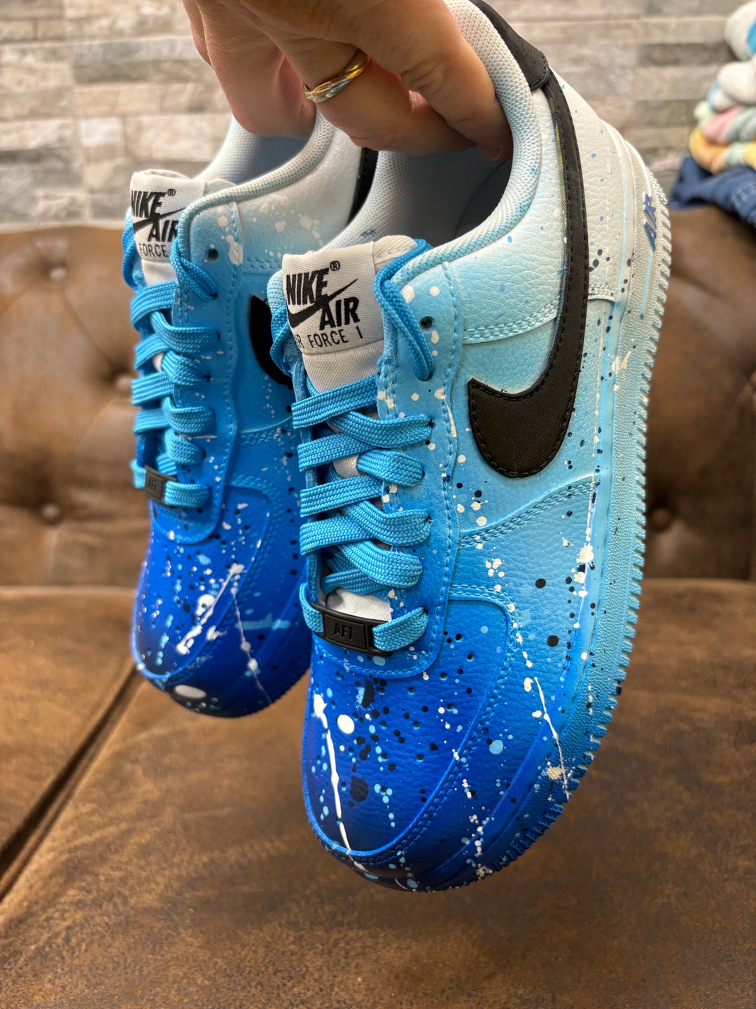 Custom Air Cool Air Force Shoes Customized AIR FORCE Sea Splash