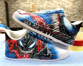 Customized AIR FORCE 1 Anime Comic Monster Sneakers | Fully Handpainted | Custom Shoes Airbrush Art | Painted on Demand with Fast Shipping