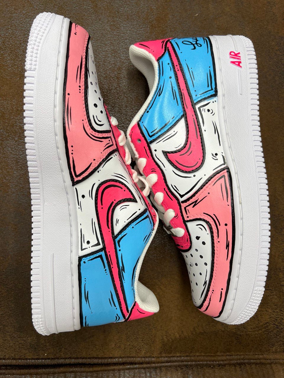 Customized AIR FORCE 1 Cartoon Style Sneakers | Fully
