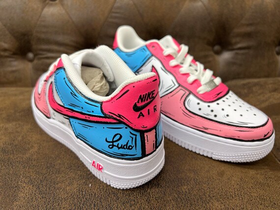 air force 1 airbrush pink