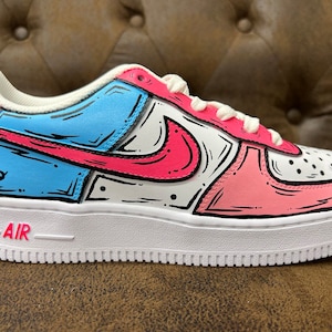 Customized AIR FORCE 1 Cartoon Style Sneakers | Fully Handpainted | Custom Shoes Airbrush Art | Painted on Demand with Fast Shipping