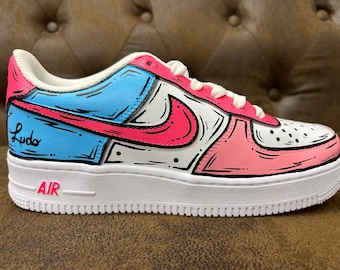 Customized AIR FORCE Cartoon Style Sneakers Fully Handpainted Custom  Shoes Airbrush Art Painted on Demand with Fast Shipping