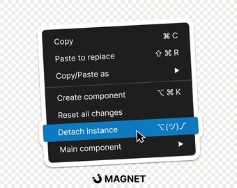 Imanes de Figma de instancia separada