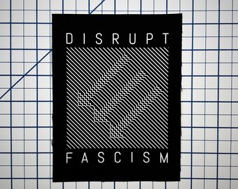 Disrupt Fascism - Parche político punk para coser