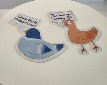 Swearing Bird Stickers