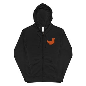 Unisex fleece zip up hoodie