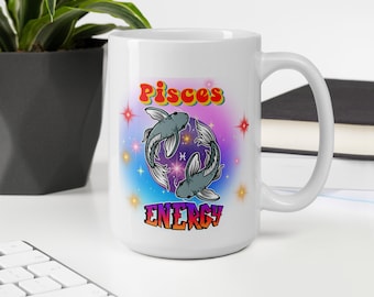 Pisces Sternzeichen Becher, Pisces Geburtstagsgeschenk, Sternzeichen Kaffeebecher, Pisces Sternzeichen Becher, Sternzeichen Kaffeebecher, Pisces Becher, witchy Pisces Becher,