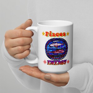 Pisces Zodiac Mug, Pisces Coffee Mug, Pisces Mug, Pisces Birthday Gift, February Birthday Mug, March Birthday Gift, Witchy Zodiac Gift