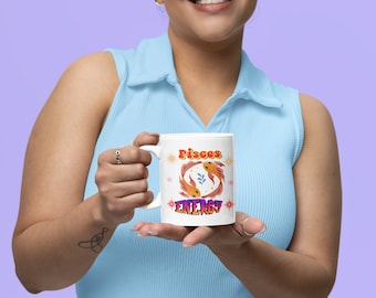 Pisces Sternzeichen Becher, Sternzeichen Kaffeebecher, Pisces Becher, witchy Pisces Becher, Pisces Geburtstagsgeschenk, Pisces Sternzeichen Becher