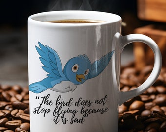 Caneca de pássaro, presentes de pássaro, caneca de café engraçada de pássaro, presente para amantes de pássaros, presentes de proprietário de pássaro, presente de amante de pássaro, café de pássaro cu