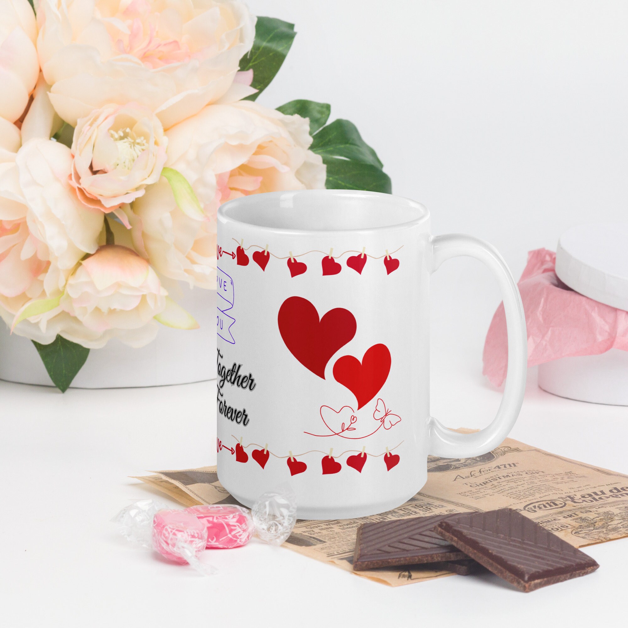 BoldLoft Together Forever Couple Coffee Mugs-Couple Gifts