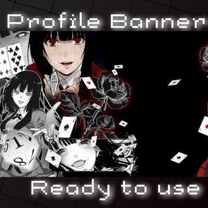 Dark Anime Twitch Yumeko Banner and Offline Banner