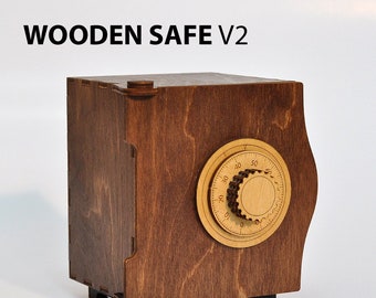 Wooden safe V2. Laser cut plan. SVG file template