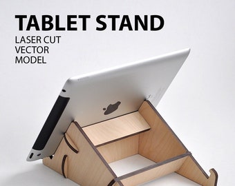 Tablet stand. Laser cut plan. File SVG