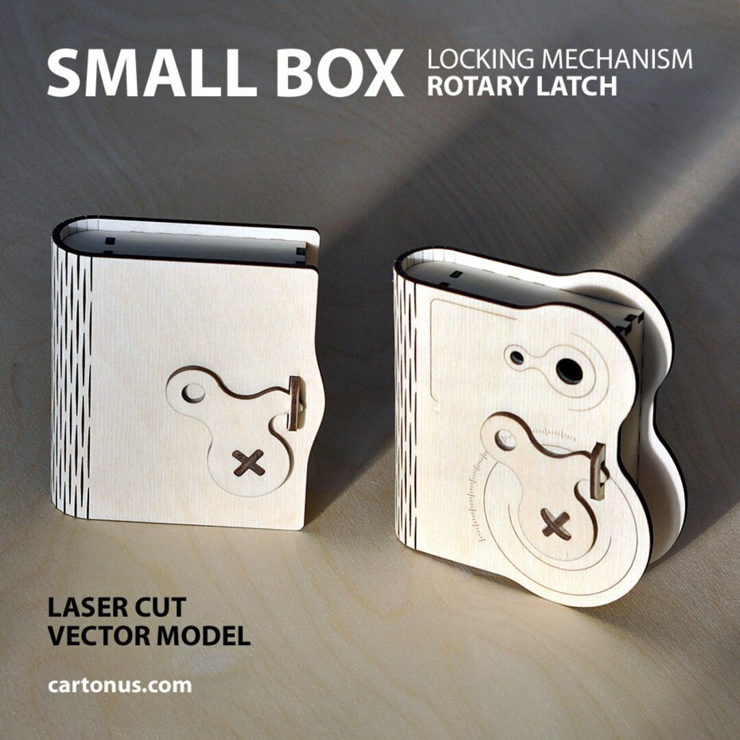 Wooden Stylish Box With Rotary Latch. Laser Cut Plan Etsy