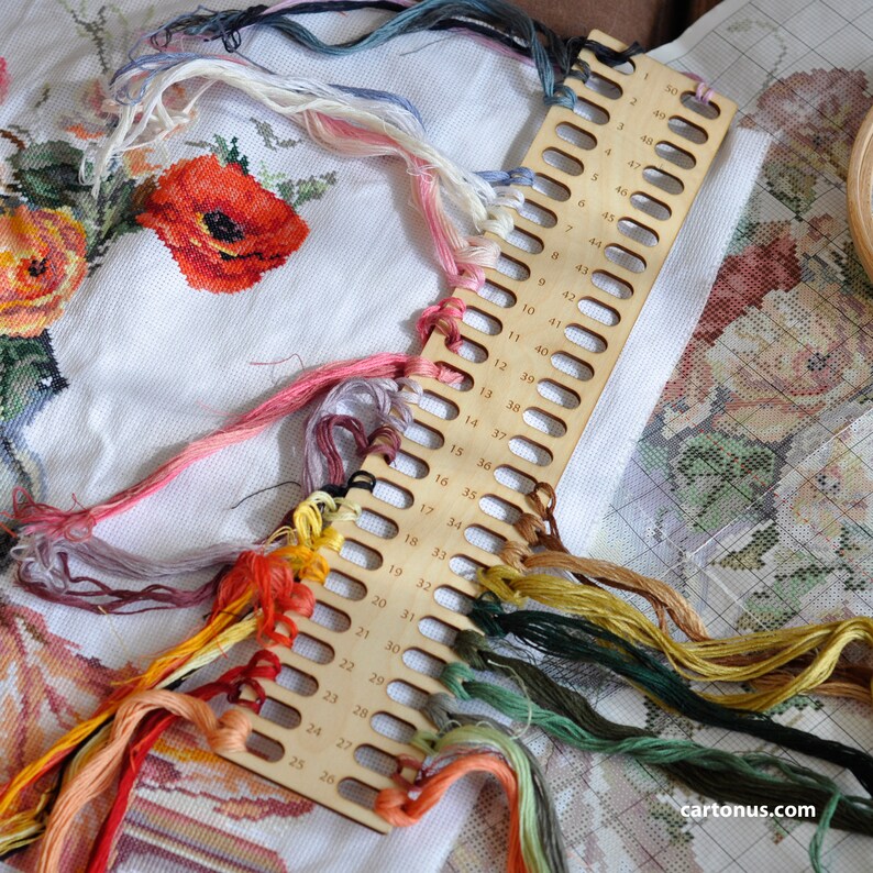 Embroidery Thread & Floss Organizer. Laser Cut Plan. SVG File Etsy