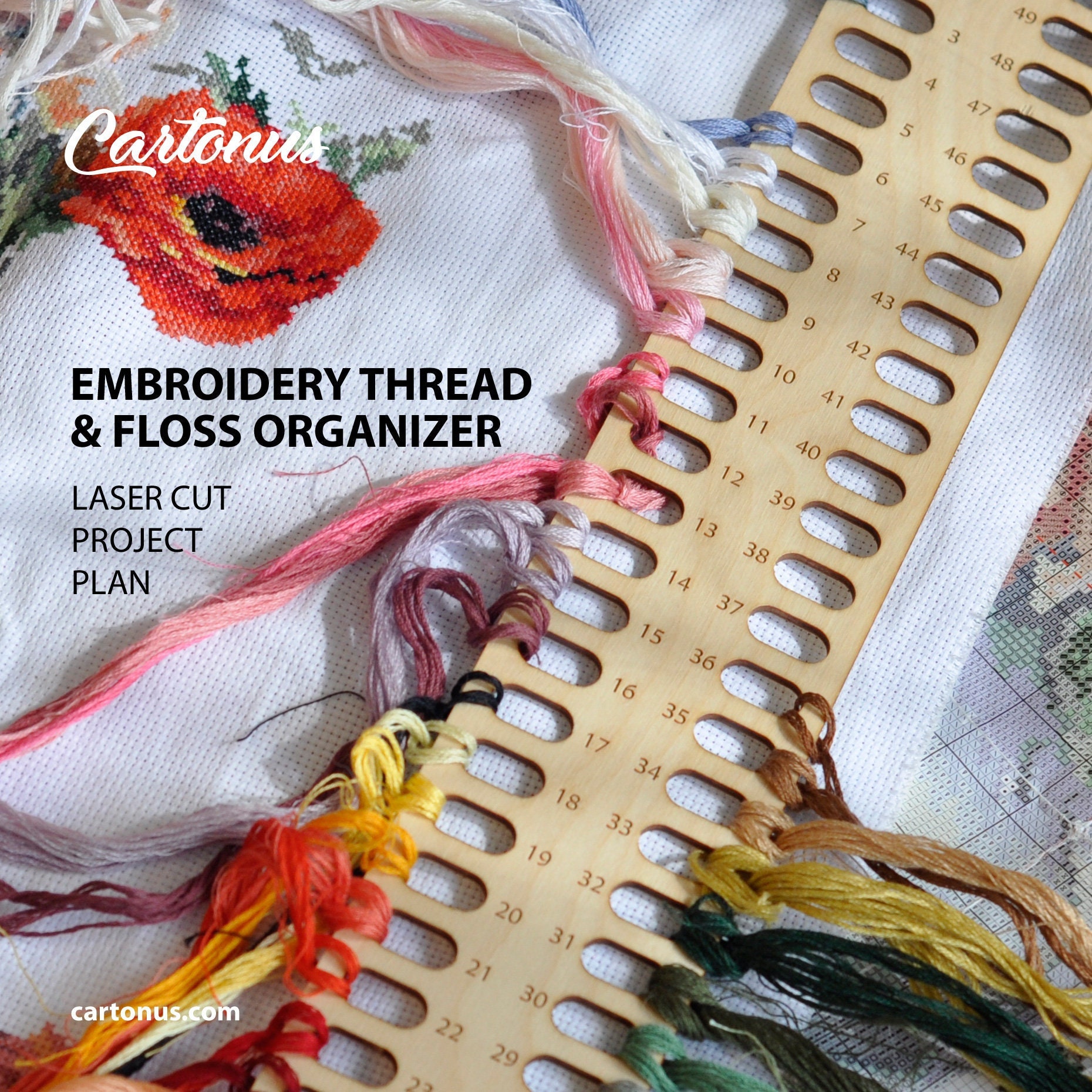 Embroidery Floss Organizer, Floss Boss, Bobbins for Cross Stitch Thread,  Wooden Needlework Thread Winder Spool, Yarn Storage Tool 5/10 Pcs 