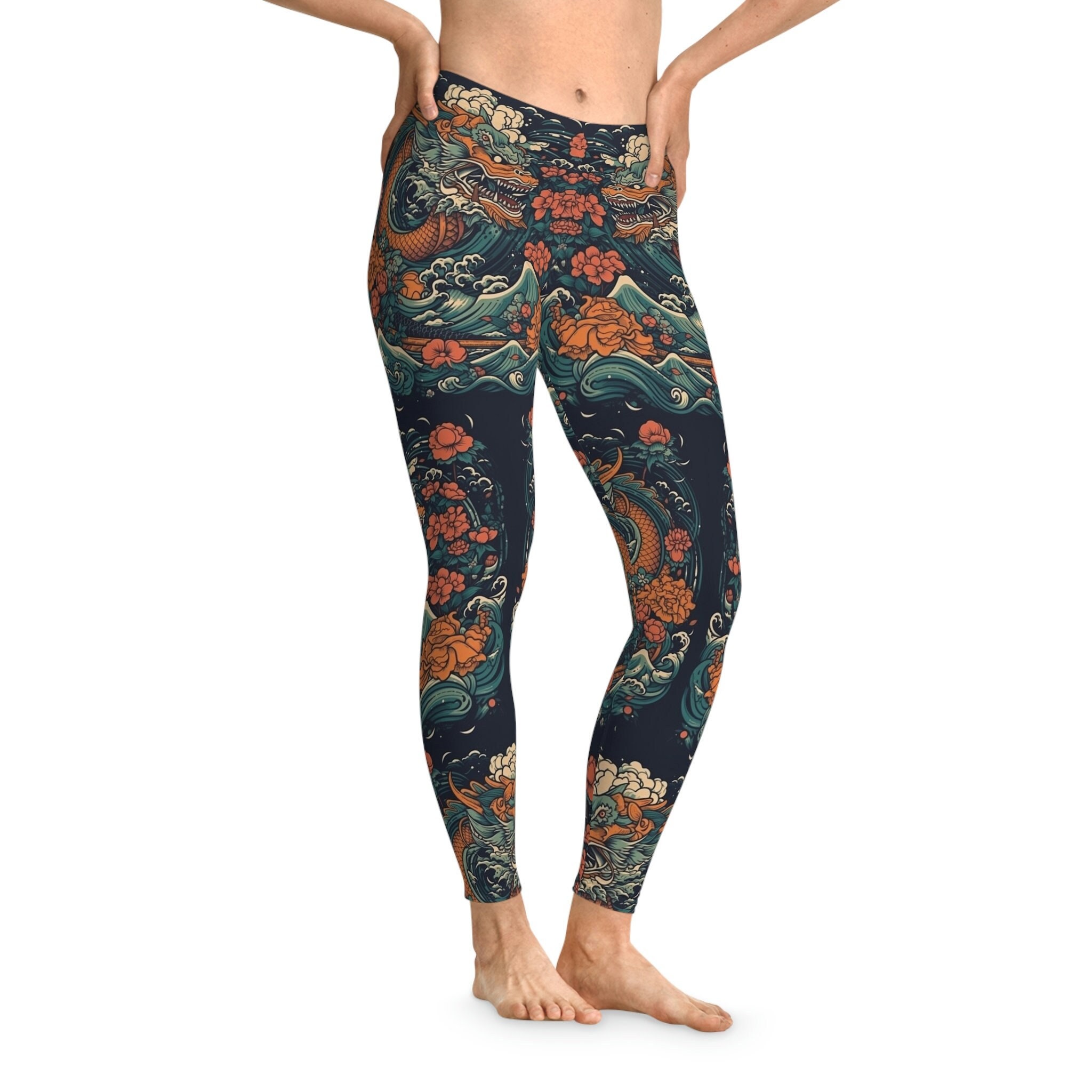 Premium Cotton Full Length Leggings Yoga Pants for Women Stretchy