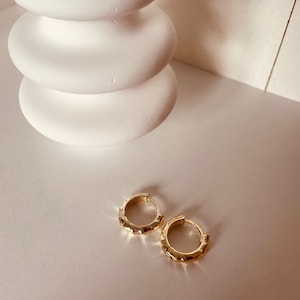 Chunky Hoop Earrings , Small Hoop Earrings, Jewelry Findings, Ladies Jewelry, Minimalist Jewelry, Present for Her, Gold Hoop Earrings