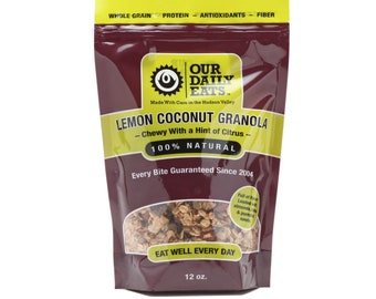 Paquete de seis granola de limón y coco