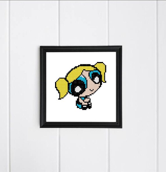 パワーパフガールズのバブルスのクロスステッチパターンPDF