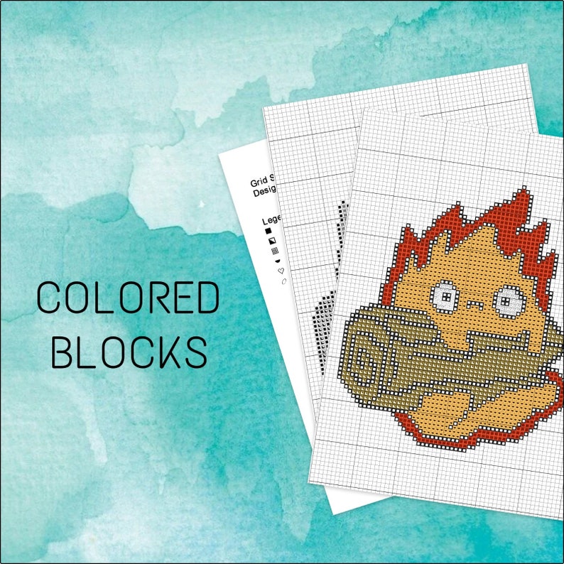 Howl's Moving Castle Calcifer Embroidery, Studio Ghibli Anime Cross ...