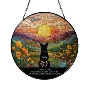Personalized Loss Of Dog Sympathy Suncatcher, Dog Window Hanging, Pet Wall Hanging, Home Decor, Pet Lover Gift