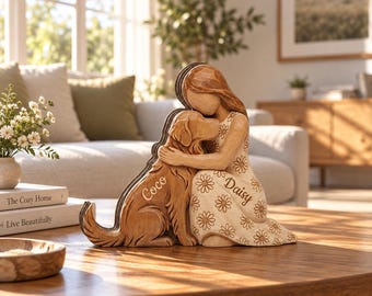 Personalized Golden Retriever Memorial Decor, Custom Dog Keepsake, Pet Loss Gift, Sympathy Gift, Wooden Pet Memorial Ornament