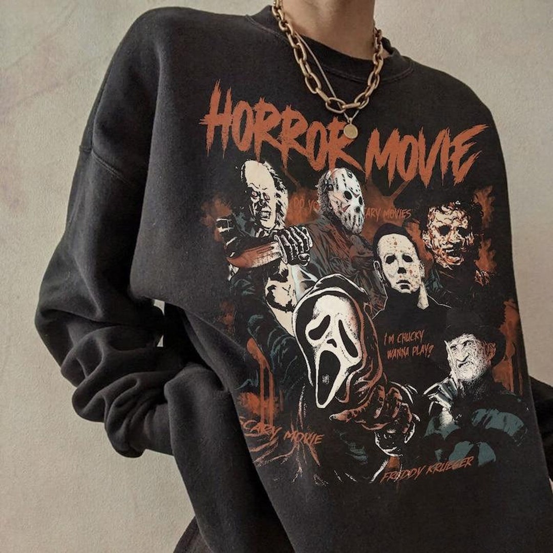 Vintage Halloween Horror Movie Sweatshirt Scream Sweatshirt - Etsy
