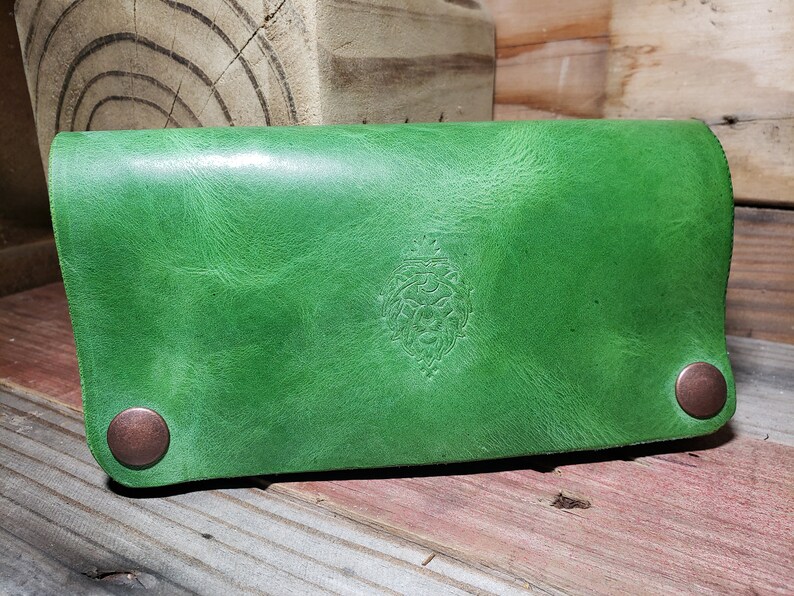 Genuine Leather biker Wallet Etsy