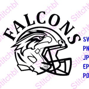 Falcons Football Helmet SVG Bundle - SVG Files for Cricut, Sublimation PNG, T-Shirt Design