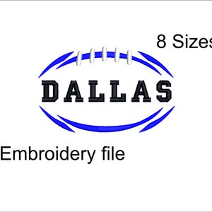 Dallas ball embroidery design for embroidery machine. 8 sizes. 6 formats. Instant download