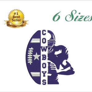 Dallas Cowboys Football Player Embroidery Design: 6 Sizes (Digital Download)