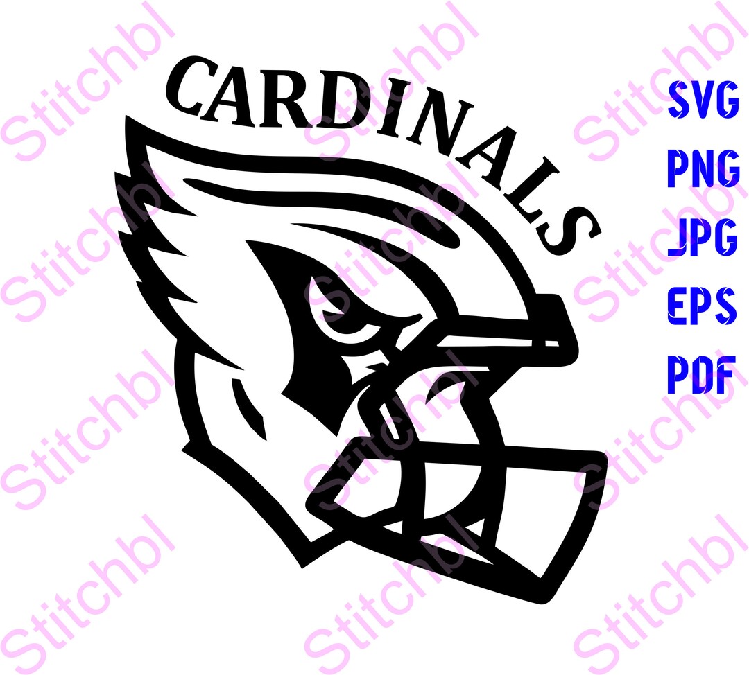 Cardinals Football Helmet SVG Bundle SVG Files for Cricut Etsy